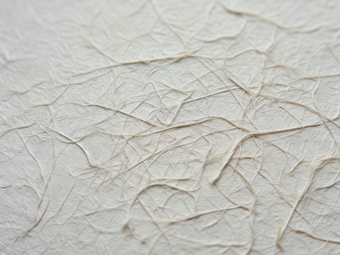 Close-up reference view of textured paper fibres with a shallow zone of sharp focus